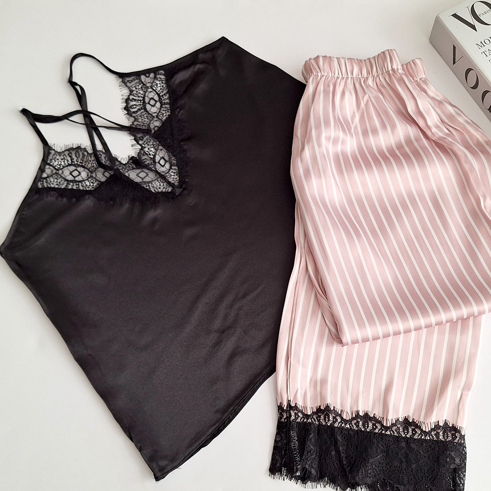 تاپ شلوار ساتن  طرح ویکتوریا