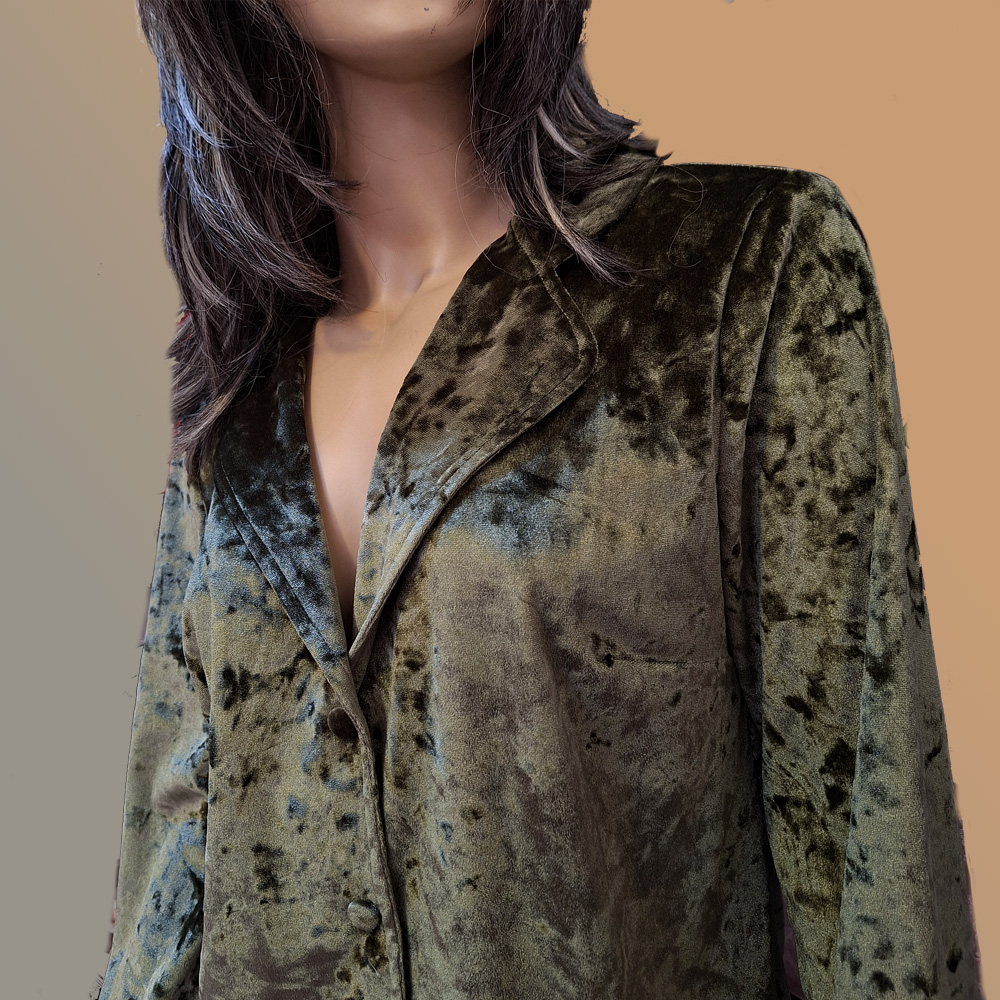 بلوز شلوار مخمل ساده