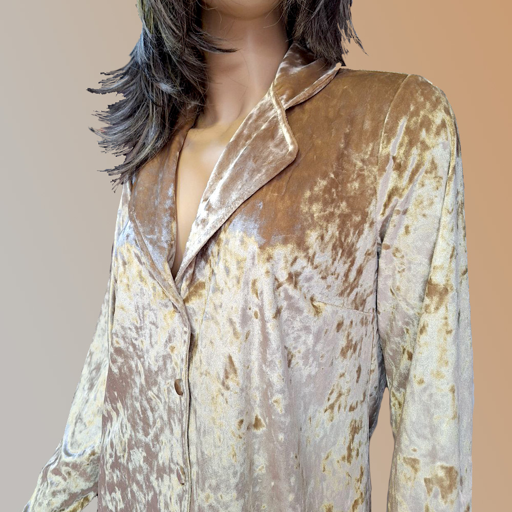 بلوز شلوار مخمل ساده - 4