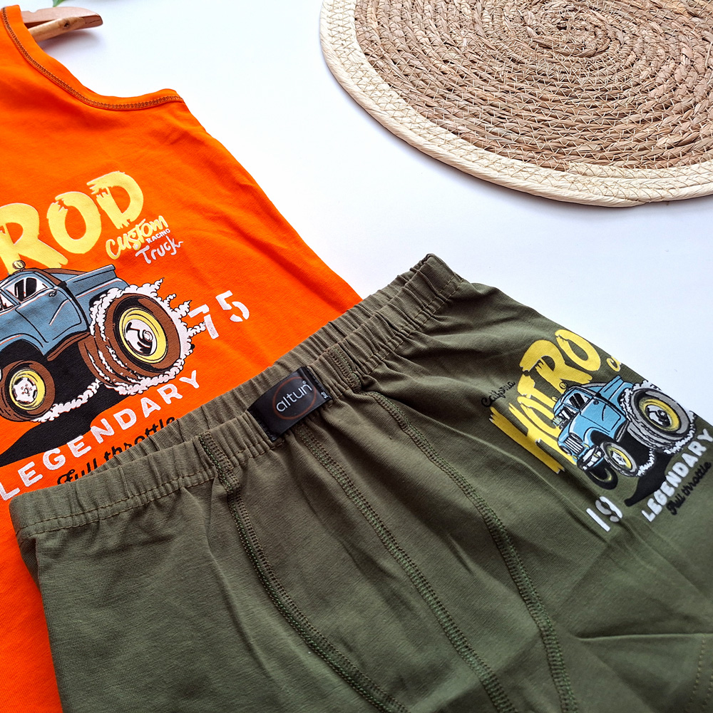 تاپ شورتک پسرانه نارنجی