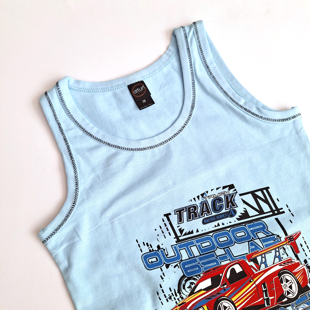 ست تاپ شورتک آبی