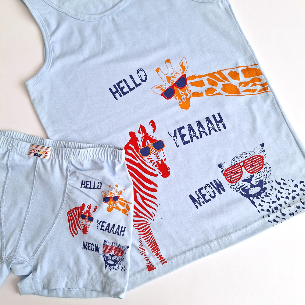 تاپ شورتک پسرانه طرح زرافه