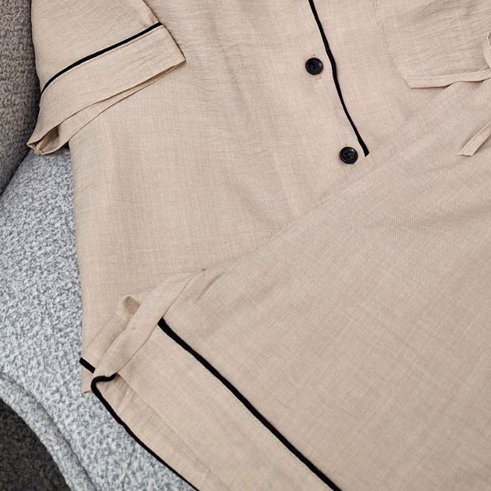 بلوز شورتک راحتی کتان