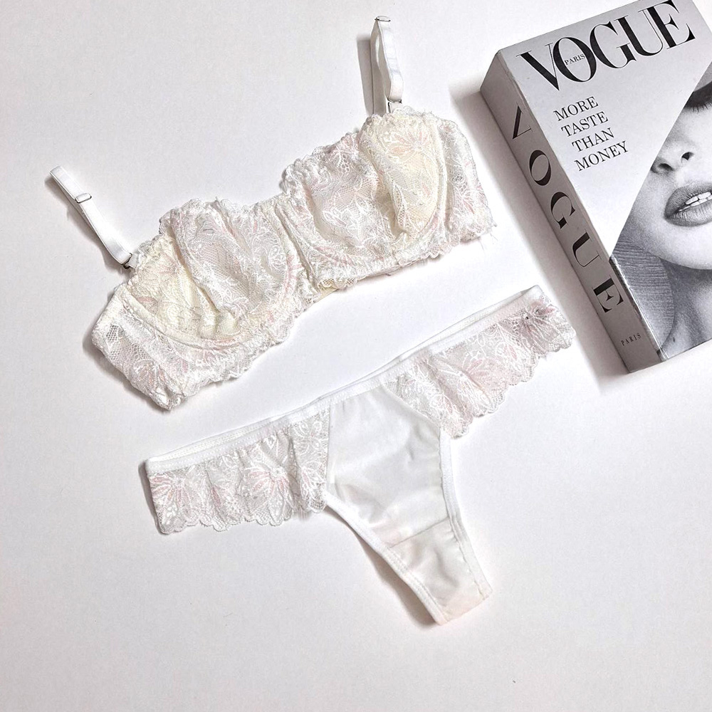 ست سوتین شورت سفید