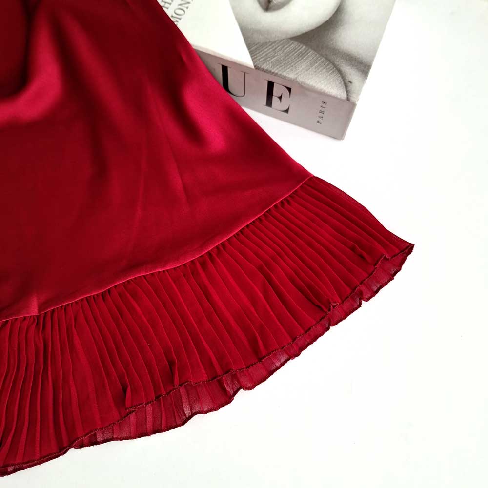 لباس خواب ساتن کوتاه ۲ تیکه angel