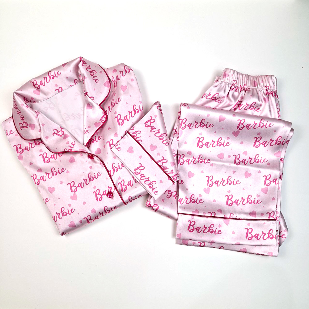 لباس خواب دخترانه طرح Barbie