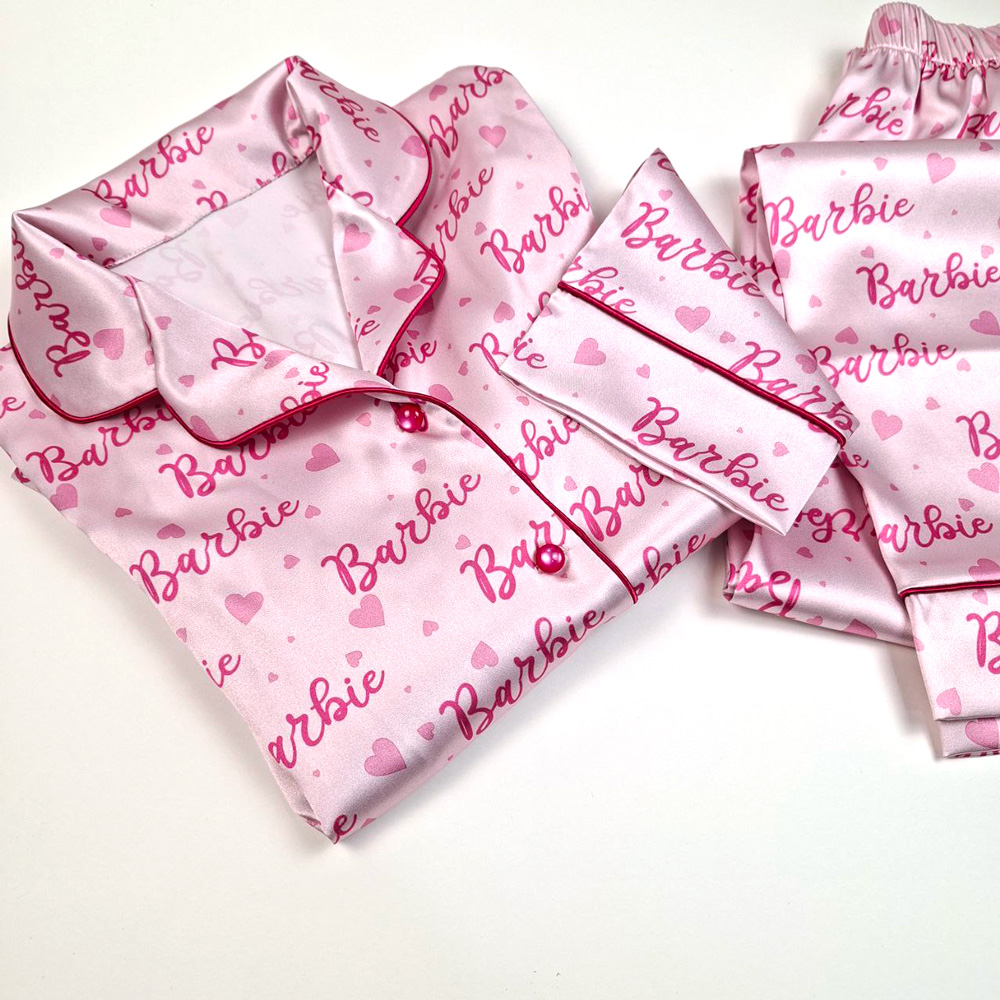 لباس خواب دخترانه طرح Barbie