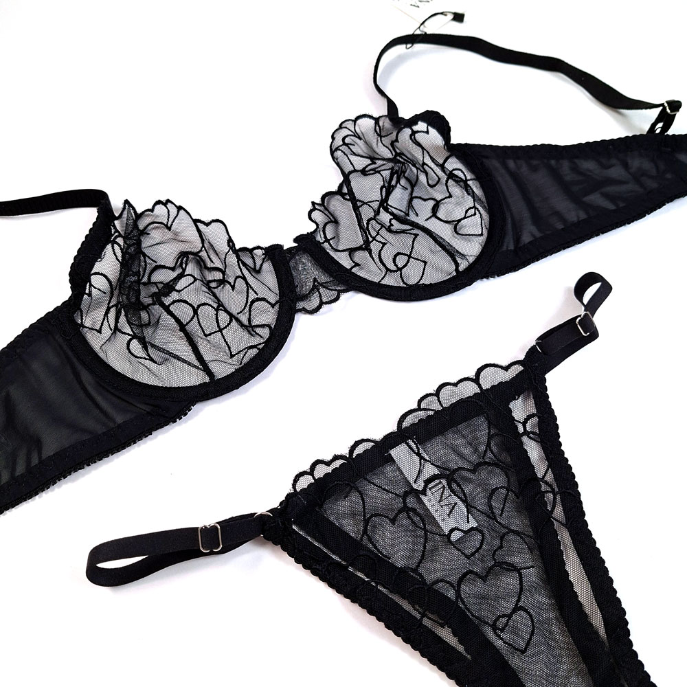 ست سوتین شورت توری