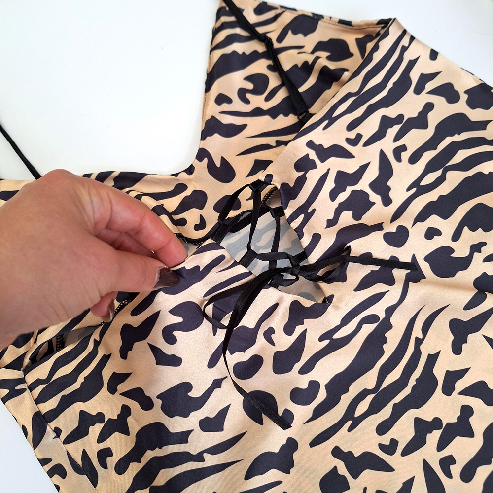 پیراهن پلنگی ساتن cottonhill