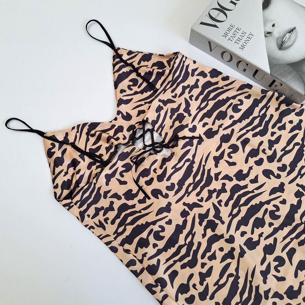 پیراهن پلنگی ساتن cottonhill